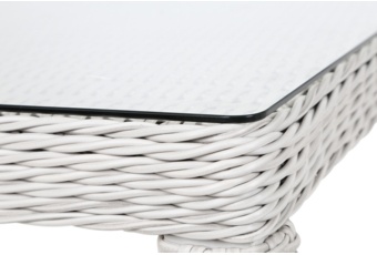 Meble ogrodowe technorattanowe Bristol 180 cm White / Grey 6+1