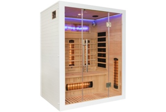 Sauna infrared Nordum Solea 3-osobowa biała - z panelami solnymi Sauna infrared Nordum Solea 3-osobowa biała