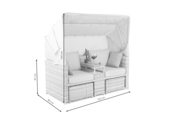 Kosz ogrodowy technorattanowy Michigan Brown Mat / Brown Melange