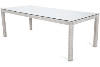 Meble ogrodowe technorattanowe Bristol 230 cm White / Grey - biały - dla 8 osób Meble ogrodowe technorattanowe Bristol 230 cm White / Grey 8+1