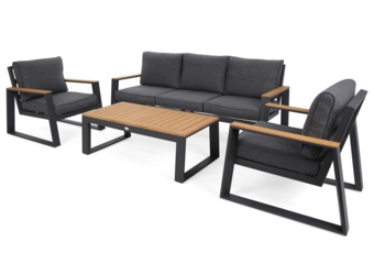 Meble ogrodowe aluminiowe Rimini Dark Grey / Grey Melange