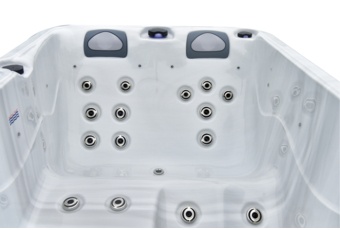 Wanna ogrodowa z hydromasażem Aquess Zenya 1201 Brown 3-osobowa