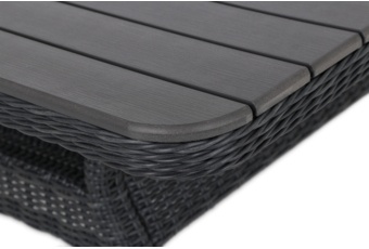 Narożne meble ogrodowe technorattanowe Windsor Grey / Grey Melange - szary - dla 11 osób Narożne meble ogrodowe technorattanowe Windsor Grey / Grey Melange