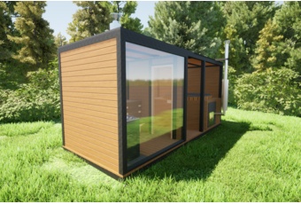 Sauna fińska zewnętrzna TerModula z balią 500 x 210 cm