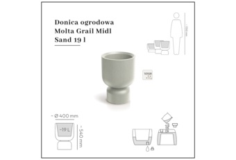Donica ogrodowa Molta Grail Midl Sand 19 l