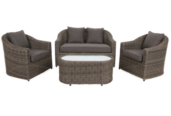 Meble ogrodowe technorattanowe Modena Silk Grey / Melange