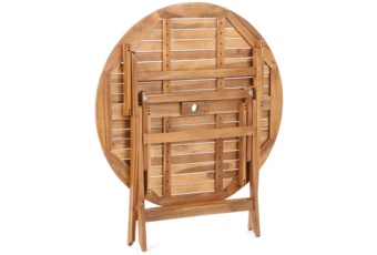 Meble ogrodowe drewniane Akacja Round Cross 4+1