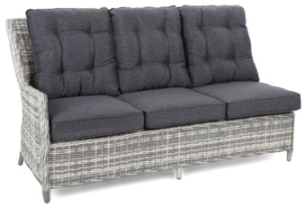 Narożny zestaw mebli ogrodowych prawy Alicante Light Grey / Grey Melange