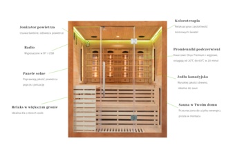 Sauna infrared Nordum Solea 4-osobowa Smart brązowa