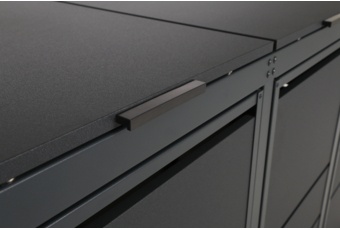 Zabudowa kosza śmietnikowego TOP BOX Premium 2 x 240 l - antracytowy - 2 moduły Zabudowa kosza śmietnikowego TOP BOX Premium 2 x 240 l