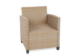 Narożne meble ogrodowe technorattanowe Lagos Beige / Ecru - dla 9 osób - beżowy Narożne meble ogrodowe technorattanowe Lagos Beige / Ecru