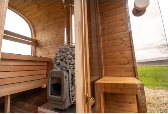Sauna fińska zewnętrzna Leil® Saunas Dice Comfy 2.4 5-osobowa
