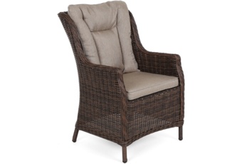 Meble jadalniane ogrodowe Bristol - dla 6 osób - kolor brązowy Meble ogrodowe technorattanowe Bristol 180 cm Brown Mat / Brown Melange 6+1