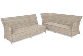 Narożny zestaw mebli ogrodowych prawy California Beige / Beige Melange