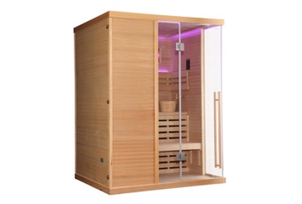 Sauna fińska narożna Nordum Pure One 3-osobowa naturalna