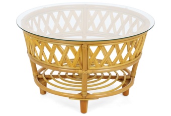 Meble ogrodowe rattanowe Diego Honey / Cream 3+1