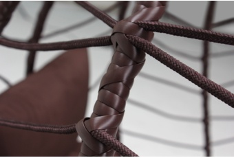 Fotel wiszący kokon Lugo Black / Brown