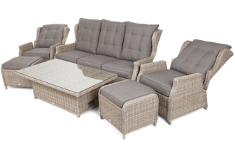 Meble ogrodowe technorattanowe Memfis Beige / Beige Melange