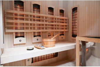 Sauna hybrydowa Nordum Combi Line 3-osobowa czarna