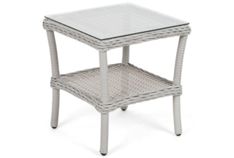 Meble ogrodowe technorattanowe Sofia White / Grey