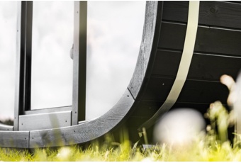 Sauna fińska zewnętrzna Leil® Saunas Black Cube Comfort 6-osobowa