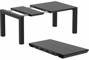 Stół Vegas 100+40 cm Black - rozkładany Stół Siesta Vegas 100+40 cm Black