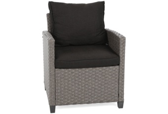 Narożne meble ogrodowe technorattanowe Lagos Muddy Grey / Black Melange