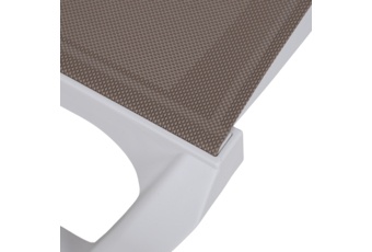 Leżak ogrodowy Monako White / Taupe