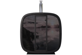 Sauna fińska zewnętrzna Leil® Saunas Black Cube Comfort 6-osobowa