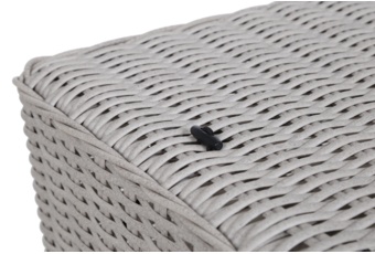 Narożny zestaw mebli ogrodowych Termoli White / Grey