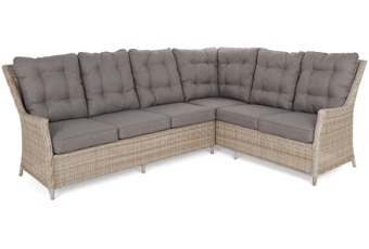 Narożny zestaw mebli ogrodowych prawy Alicante Beige / Beige Melange