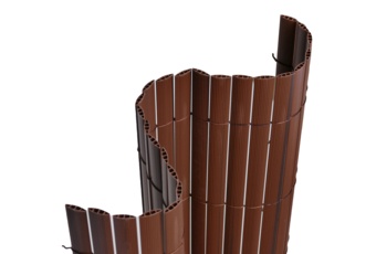 Mata PVC na ogrodzenie 200 x 500 cm brązowa