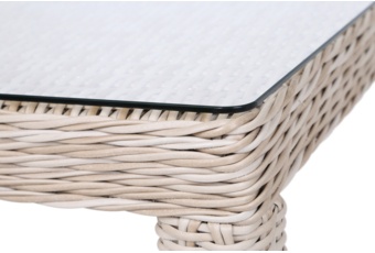 Meble ogrodowe technorattanowe Bristol 180 cm Beige / Beige Melange 6+1