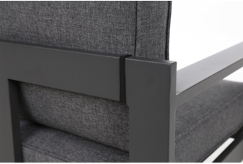 Narożne meble ogrodowe aluminiowe Neapol Comfort Grey / Grey Melange