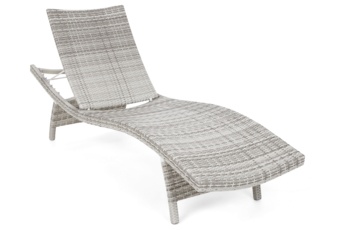 Leżak ogrodowy technorattanowy Marbella Light Grey / Grey Melange