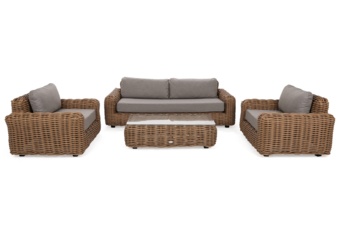 Meble ogrodowe technorattanowe Umbria Beige / Taupe Melange