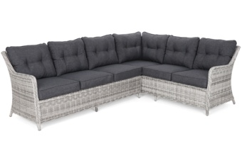 Narożny zestaw mebli ogrodowych prawy California Light Grey / Grey Melange