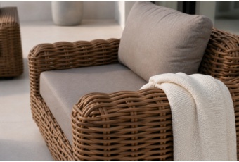 Meble ogrodowe technorattanowe Umbria Beige / Taupe Melange
