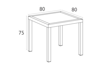 Stół Siesta Ares 80 cm Teak