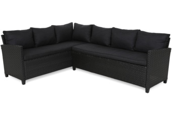 Narożnik ogrodowy technorattanowy Lagos Dark Grey / Grey Melange