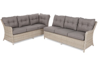 Narożny zestaw mebli ogrodowych lewy California Beige / Beige Melange