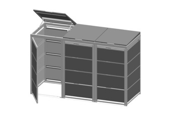 Zabudowa kosza śmietnikowego TOP BOX Premium 3 x 120 l