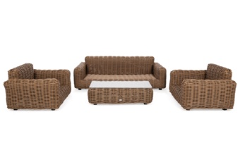 Meble ogrodowe technorattanowe Umbria Beige / Taupe Melange