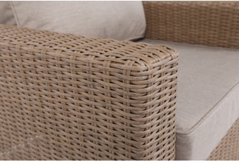 Meble ogrodowe technorattanowe Perugia Light Brown / Brown Melange - dla 8 osób Meble ogrodowe technorattanowe Perugia Light Brown / Brown Melange
