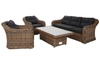 Meble ogrodowe technorattanowe Foggia Flex Ginger Melange / Dark Grey