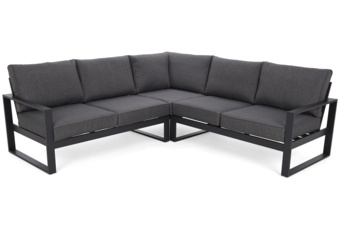 Narożne meble ogrodowe aluminiowe Sorrento Comfort Grey / Grey Melange