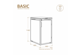 Zabudowa kosza śmietnikowego TOP BOX Basic 240 l