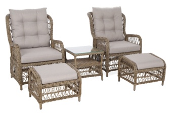 Meble ogrodowe technorattanowe Corfu Natural / Beige