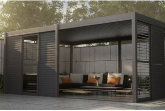 Przesuwna ścianka żaluzjowa 3 m do pergoli Schatler Modern / Modern Alu