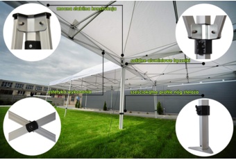 Namiot wystawowy cateringowy 800 x 400 cm biały